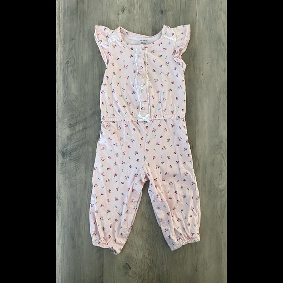 carter's baby girls jersey jumpsuit